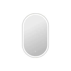 40 Inch Oval LED Front and Backlit Wall Mirror in Silver (MRE6C2440SL)