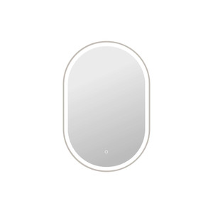 36 Inch Oval LED Front and Backlit Wall Mirror in Silver (MRE6C2436SL)