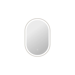 30 Inch Oval LED Front and Backlit Wall Mirror in Silver (MRE6C2030SL)