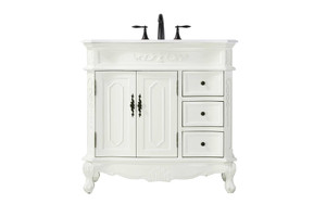 36 inch Single Bathroom Vanity in Antique white (VF101DW36AW-VW)