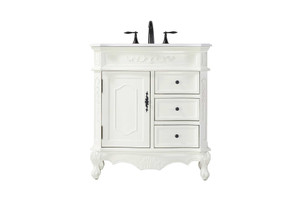 32 inch Single Bathroom Vanity in Antique white (VF101DW32AW-VW)