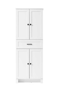 24 Inch Bath Storage Cabinet  in White (SC280124WH)