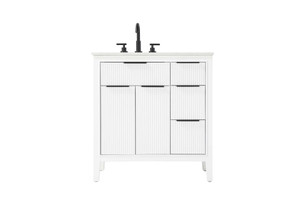 32 inch Single Bathroom Vanity in White (VF29832WH)