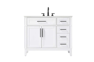 42 inch Single Bathroom Vanity in Honey White (VF82542WH)