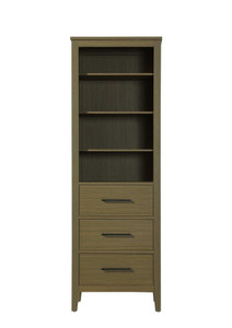 24 Inch Open Shelving Bath Storage Cabinet in Chestnut Brown (SC293B24MCB)