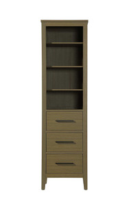 20 Inch Open Shelving Bath Storage Cabinet in Chestnut Brown (SC293B20MCB)