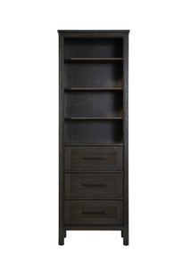 24 Inch Open Shelving Bath Storage Cabinet in Chocolate Oak (SC295B24CO)