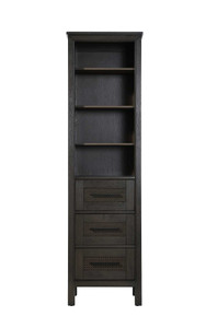 20 Inch Open Shelving Bath Storage Cabinet in Chocolate Oak (SC295B20CO)