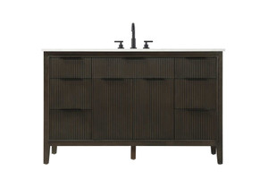 54 inch Single Bathroom Vanity in Chocolate Oak (VF29854CO)