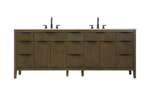 84 inch Double Bathroom Vanity in Hazel Oak (VF29884DHO)