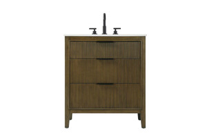 30 inch Single Bathroom Vanity in Hazel Oak (VF29830HO)