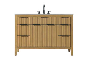 48 inch Single Bathroom Vanity in Honey Teak (VF29848HT)