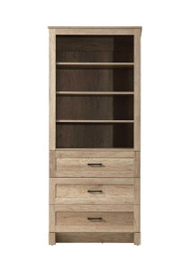 28 Inch Bath Storage Glass Cabinet  in Natural Oak (SC280228NT)