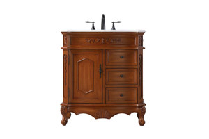 32 inch Single Bathroom Vanity in Teak (VF101DW32TK-VW)