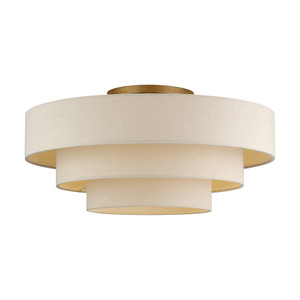 Bellingham 5 Light Antique Gold Leaf Extra Large Semi-Flush (58877-48)