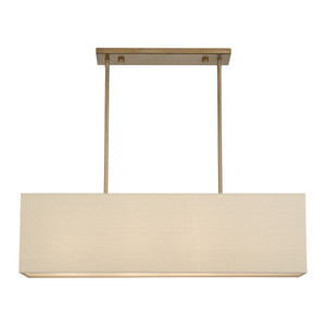 Summit 4 Light Antique Gold Leaf Large Linear Chandelier (52276-48)