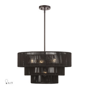 Acordia 6 Light English Bronze Pendant Chandelier (49126-92)
