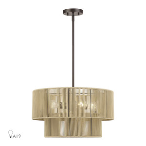 Acordia 4 Light English Bronze Pendant Chandelier (53154-92)