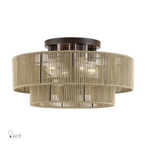 Acordia 4 Light English Bronze Extra Large Semi-Flush (53145-92)