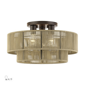 Acordia 3 Light English Bronze Large Semi-Flush (53144-92)