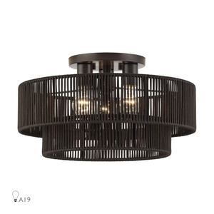 Acordia 3 Light English Bronze Large Semi-Flush (49134-92)