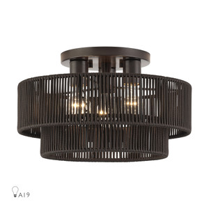 Acordia 3 Light English Bronze Large Semi-Flush (49133-92)