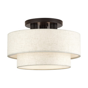 Manorwood 3 Light English Bronze Large Semi-Flush (41944-92)