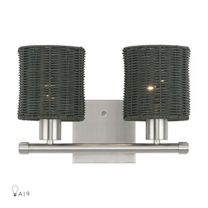 Weavington 2 Light Brushed Nickel Vanity Sconce (13717-91)