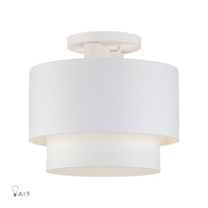 Zolana 2 Light White Medium Semi-Flush (40054-03)