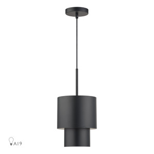 Zolana 1 Light Black Mini Pendant (40058-04)