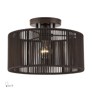 Acordia 1 Light English Bronze Medium Semi-Flush (49132-92)