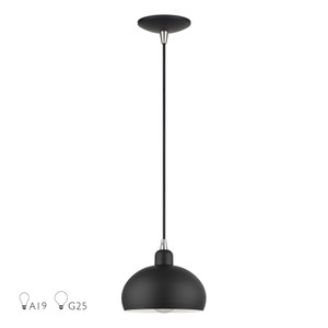 Domma 1 Light Black Mini Pendant (51513-04)