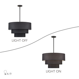 Bainbridge 5 Light Black Medium Pendant Chandelier (50265-04)