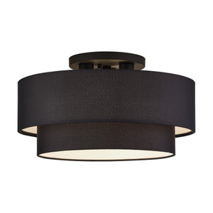 Bainbridge 3 Light Black Large Semi-Flush (50267-04)