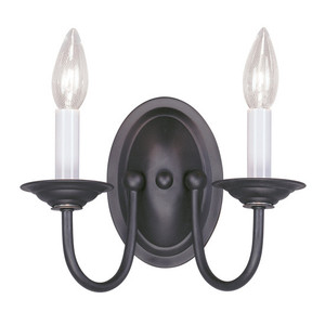 Home Basics 2 Light Black Wall Sconce (4152-04)
