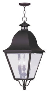 Amwell 4 Light Bronze Outdoor Pendant Lantern (2547-07) Amwell 4 Light Bronze Outdoor Pendant Lantern (2547-07)