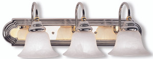 Belmont 3 Light Polished Chrome & Polished Brass Bath Vanity (1003-52) Belmont 3 Light Polished Chrome & Polished Brass Bath Vanity (1003-52)