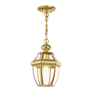 Monterey 1 Light Polished Brass Outdoor Pendant Lantern (2152-02) Monterey 1 Light Polished Brass Outdoor Pendant Lantern (2152-02)