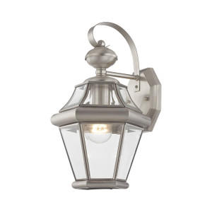 Georgetown 1 Light Brushed Nickel Outdoor Wall Lantern (2161-91) Georgetown 1 Light Brushed Nickel Outdoor Wall Lantern (2161-91)