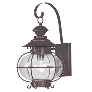 Harbor 1 Light Bronze Outdoor Wall Lantern (2222-07) Harbor 1 Light Bronze Outdoor Wall Lantern (2222-07)