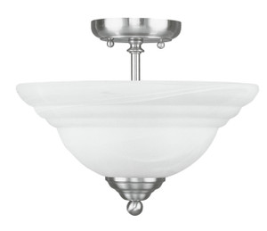 North Port 2 Light Brushed Nickel Ceiling Mount (4259-91)