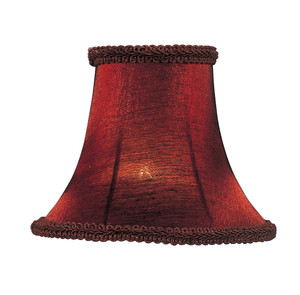 Red Silk Bell Clip Shade (S157)