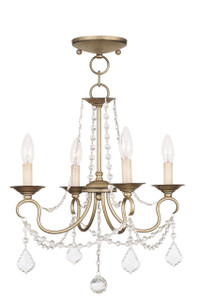 Pennington 4 Light Convertible Mini Chandelier In Antique Silver Leaf (6514-73) Pennington 4 Light Convertible Mini Chandelier In Antique Silver Leaf (6514-73)