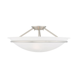 Newburgh 3 Light Brushed Nickel Ceiling Mount (4825-91) Newburgh 3 Light Brushed Nickel Ceiling Mount (4825-91)