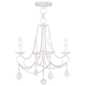 Pennington 4 Light Antique White Mini Chandelier (6514-60) Pennington 4 Light Antique White Mini Chandelier (6514-60)