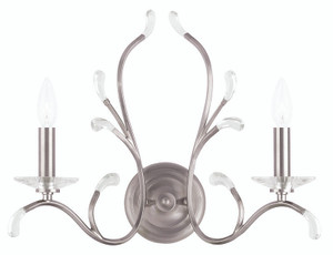 Serafina 2 Light Brushed Nickel Wall Sconce (51002-91) Serafina 2 Light Brushed Nickel Wall Sconce (51002-91)