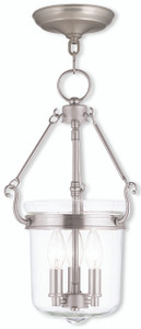 Rockford 3 Light Brushed Nickel Pendant (50482-91)