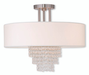 Carlisle 4 Light Brushed Nickel Ceiling Mount (51028-91) Carlisle 4 Light Brushed Nickel Ceiling Mount (51028-91)