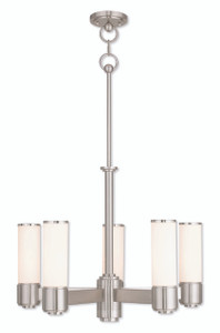 Weston 5 Light Brushed Nickel Dinette Chandelier (52105-91) Weston 5 Light Brushed Nickel Dinette Chandelier (52105-91)