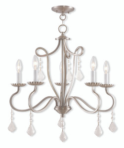 Callisto 5 Light Brushed Nickel Chandelier (40775-91)